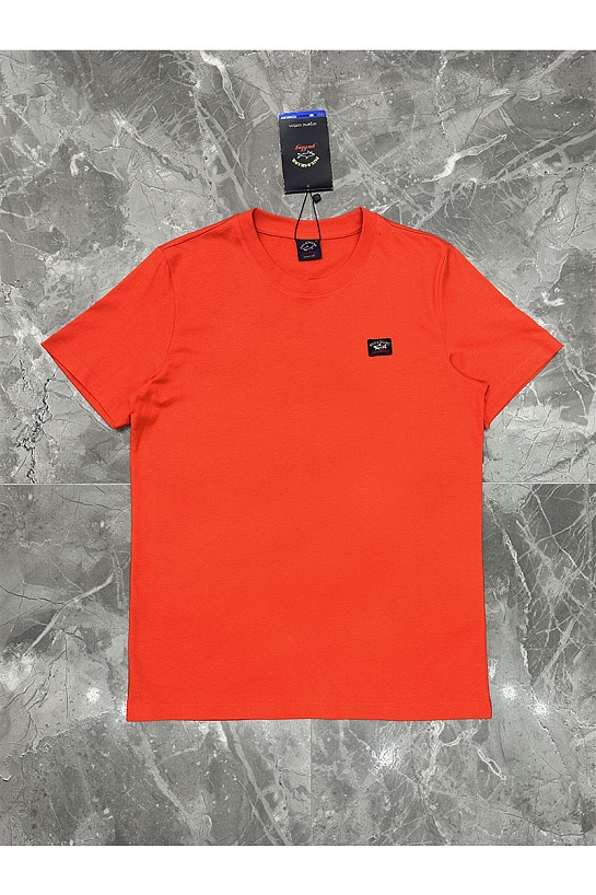 Футболка оранжевого цвета Paul & Shark logo-patch