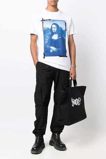 Белая футболка Off-White c/o Virgil Abloh Monalisa slim-cut   