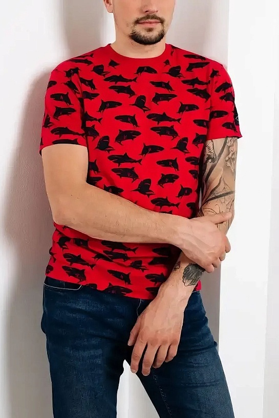 Красная мужская футболка Paul&Shark
