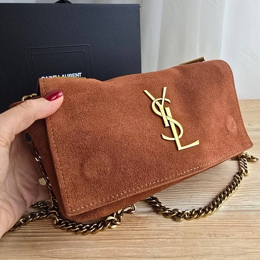 Замшевая сумка Yves Saint Laurent Kate 25x14 см   