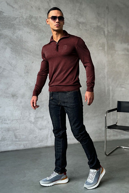 Мужская кофта Billionaire zip-up - Burgundy