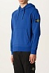 Худи синего цвета Stone Island compass-patch