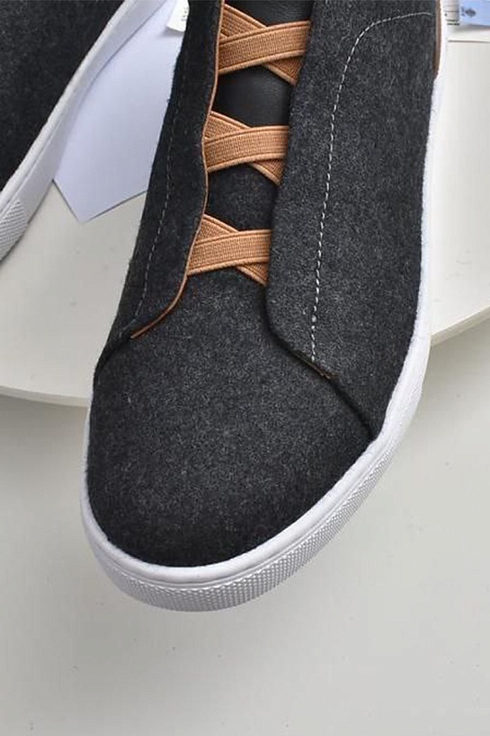 Чёрные кроссовки Ermenegildo Zegna Triple Stitch Wool
