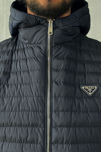 Мужской двусторонний жилет Prada тёмно-синего цвета   