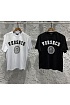 Мужская чёрная футболка Versace logo-print Medusa
