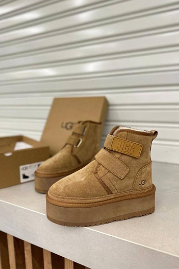 Женские ботинки UGG Mini Hi Platform - Sand   