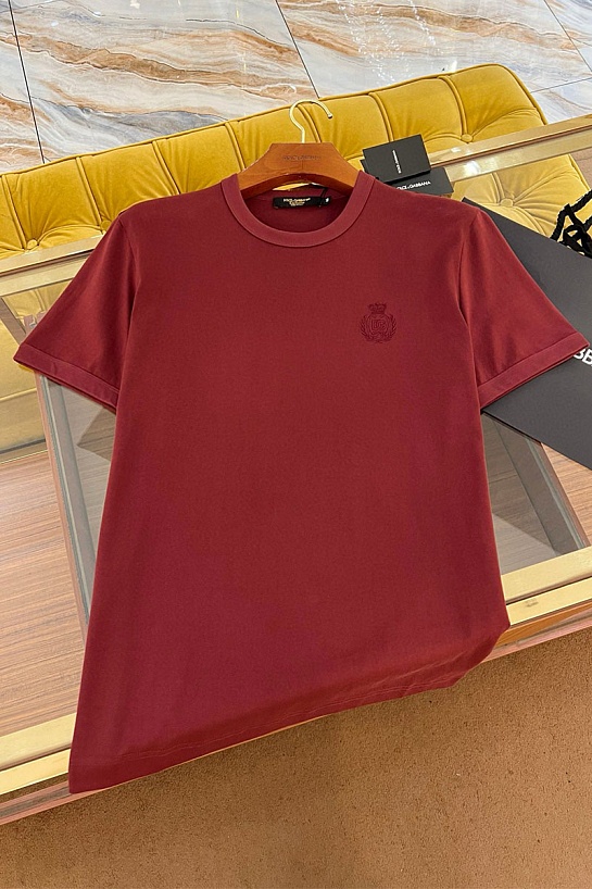 Мужская футболка Dolce & Gabbana Premium - Burgundy