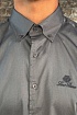 Мужская рубашка Loro Piana logo-embroidered - Grey