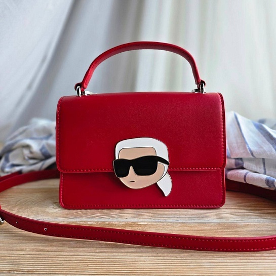 Женская сумка Karl Lagerfeld ikonik 22x15 см - Red