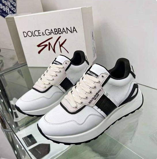 Женские комбинированные кроссовки Dolce & Gabbana - White / Black