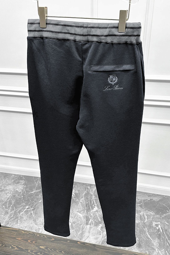 Спортивные штаны Loro Piana logo-embroidered - Black