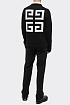 Чёрный свитер Givenchy 4G Logo-Intarsia