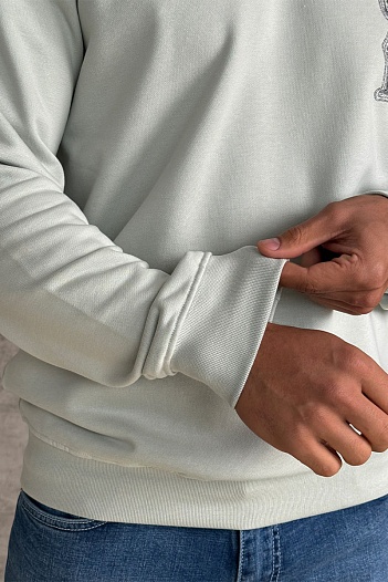 Мужской серый свитшот Dior CD Interlaced   