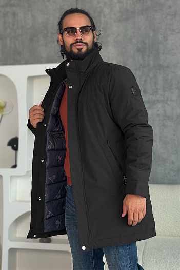 Мужская парка чёрного цвета Loro Piana   