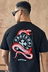 Чёрная оверсайз футболка Snake logo