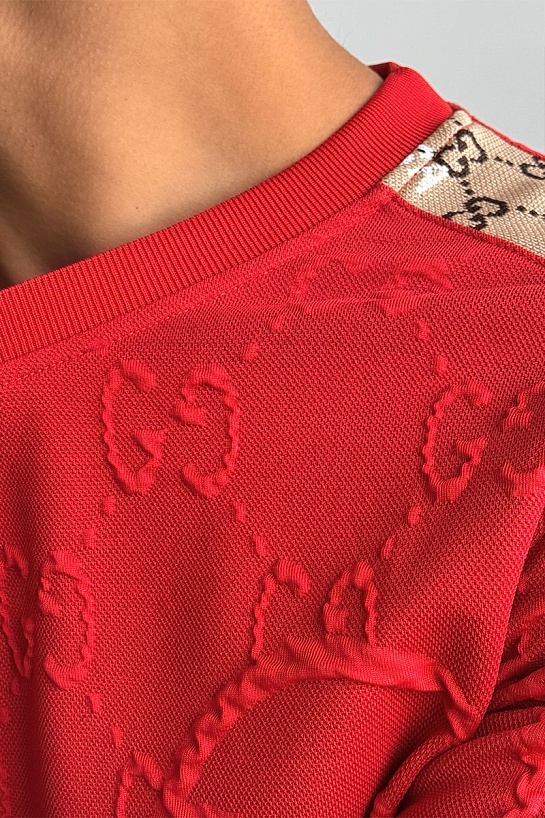 Мужская красная футболка Gucci x Balenciaga Collaboration