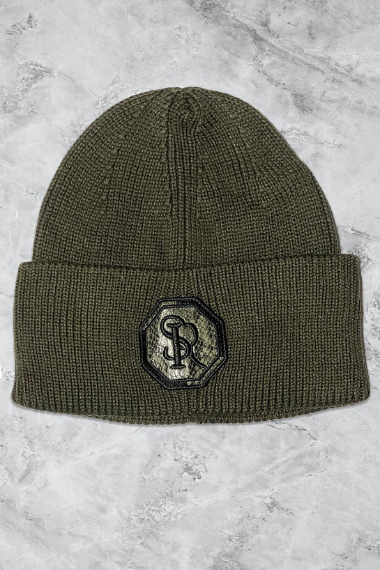 Шапка Stefano Ricci logo-embroidered - Khaki