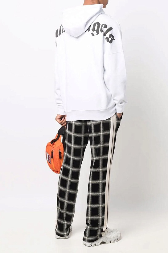 Белое оверсайз худи Palm Angels Classic logo-print