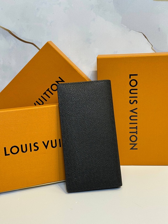 Кожаный бумажник Louis Vuitton Brazza premium 10x19x2 см