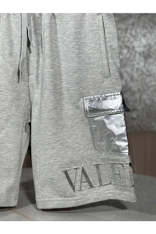 Серые шорты Valentino Bermuda 