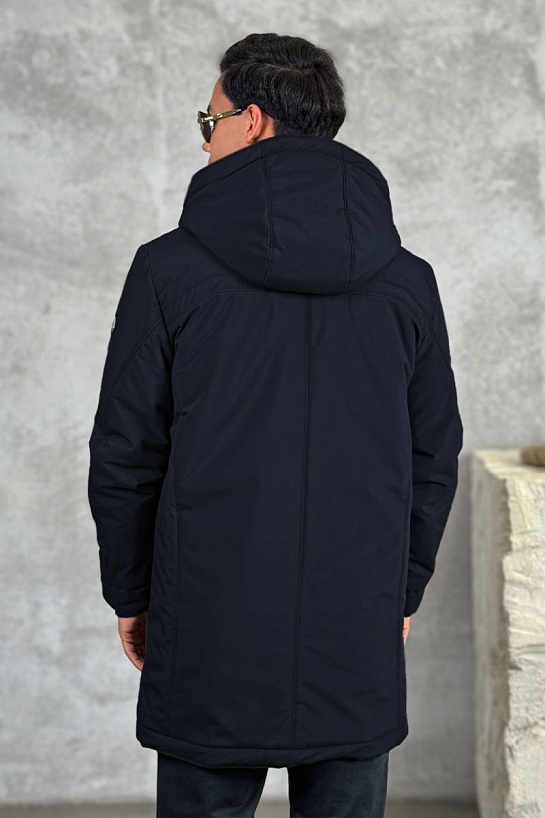 Парка тёмно-синего цвета Loro Piana logo-patch