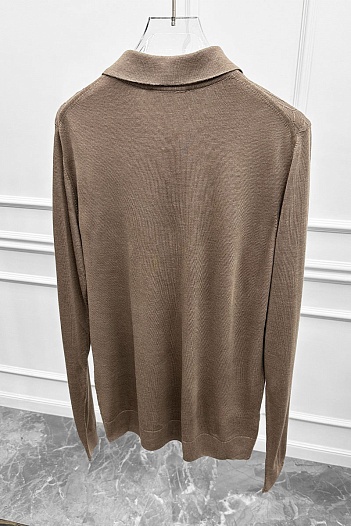 Поло с длинным рукавом Zilli zip-up - Beige   