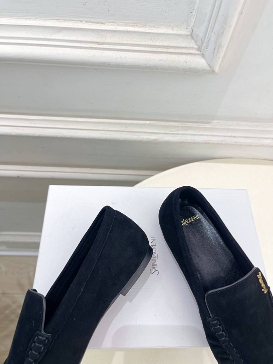 Женские замшевые лоферы Yves Saint Laurent premium