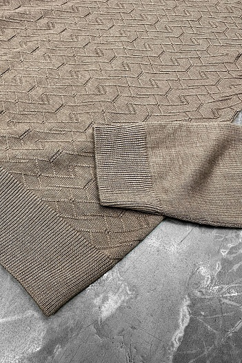 Поло с длинным рукавом Zilli zip-up - Beige   