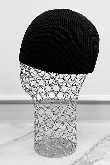 Мужская шапка чёрного цвета Karl Lagerfeld logo-patch   