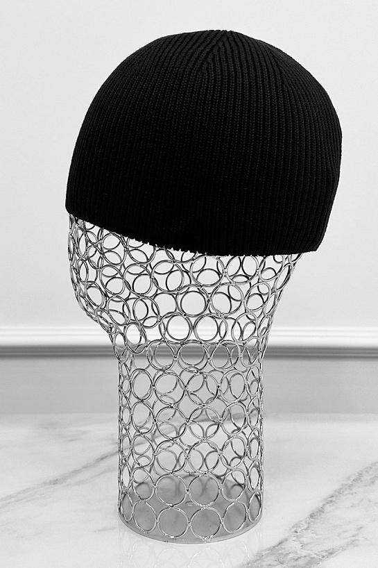 Мужская шапка чёрного цвета Karl Lagerfeld logo-patch