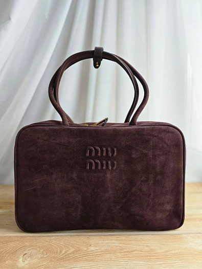 Женская замшевая сумка MIU MIU 35x22 см   
