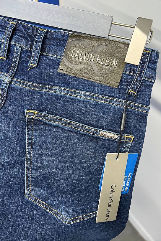 Мужские тёмно-синие джинсы Calvin Klein slim fit