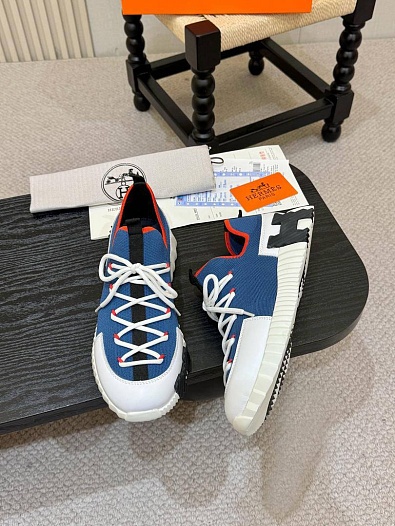 Текстильные кроссовки Hermes lift slip-on   