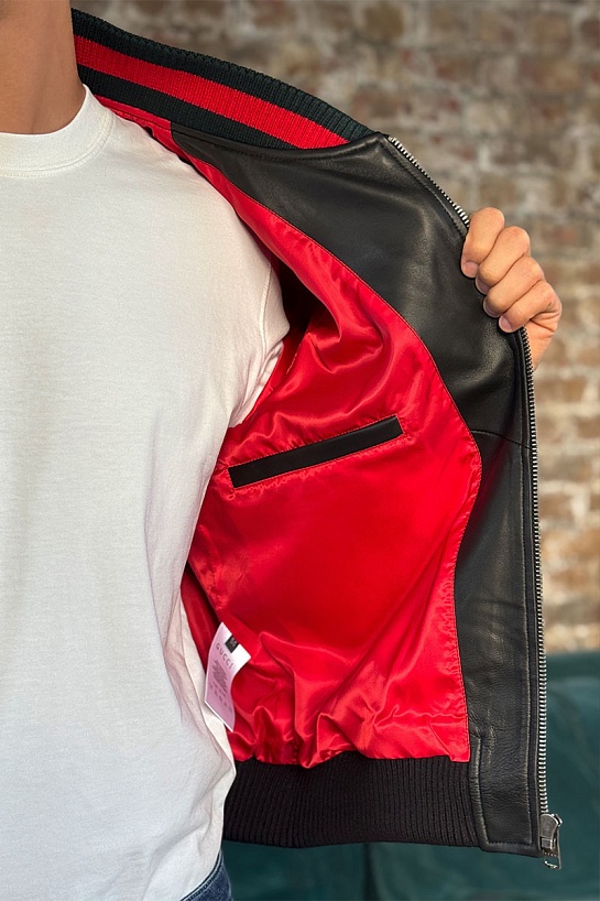 Кожаная куртка Gucci premium