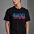Чёрная оверсайз футболка Gucci mirror-logo