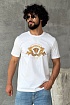 Белая футболка Versace Coupe Blason embroidered