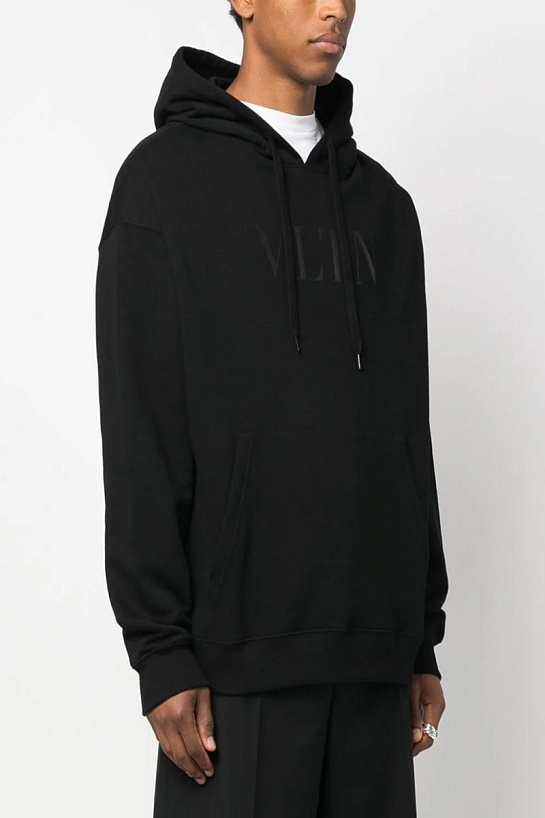 Мужское чёрное худи Valentino "VLTN"
