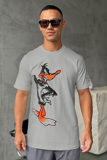 Мужская серая футболка Iceberg x Looney Tunes   