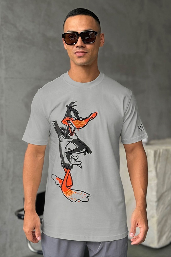 Мужская серая футболка Iceberg x Looney Tunes