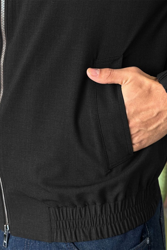 Мужской бомбер Zegna чёрного цвета
