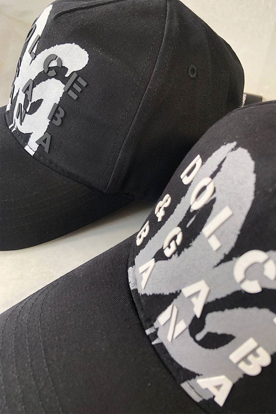 Мужская чёрная бейсболка Dolce&Gabbana
