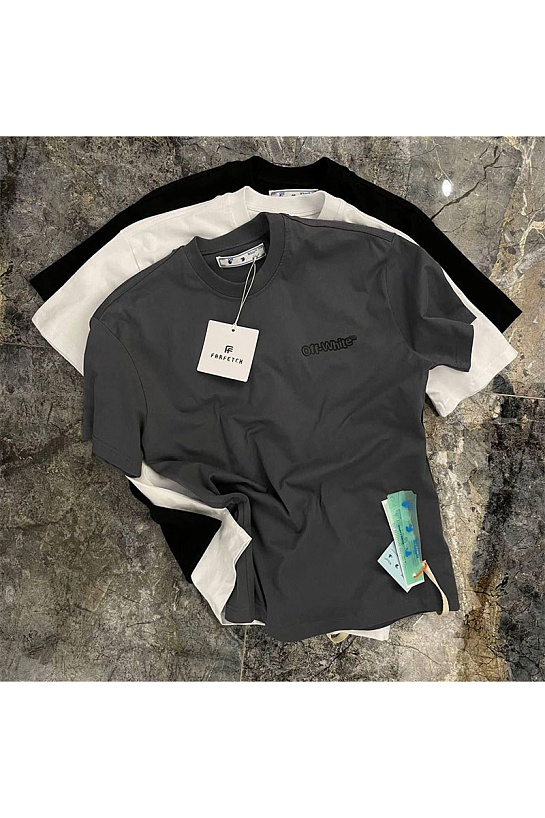 Серая оверсайз футболка Off-White