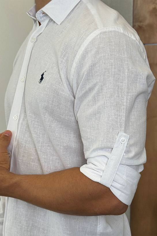 Мужская рубашка Роlо Ralрh Lаurеn белого цвета