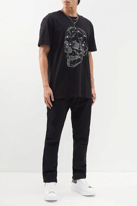 Футболка чёрного цвета Alexander McQueen Skull