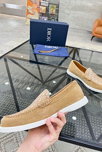 Мужские замшевые лоферы Dior   