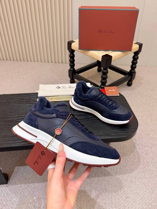 Кроссовки с мехом Loro Piana Week End Walk Evo premium