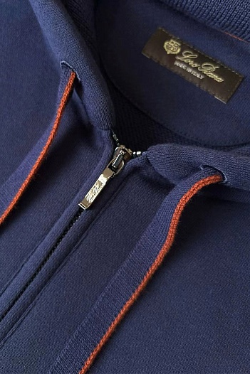 Спортивный костюм Loro Piana Premium signature logo - Navy   