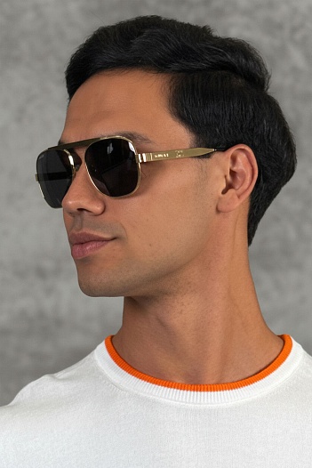 Солнцезащитные очки Gucci GG Navigator Frame - Black / Gold   