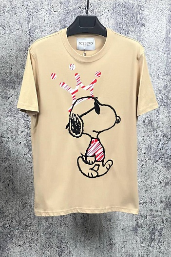Мужская футболка Iceberg embroidered Snoopy - Beige   
