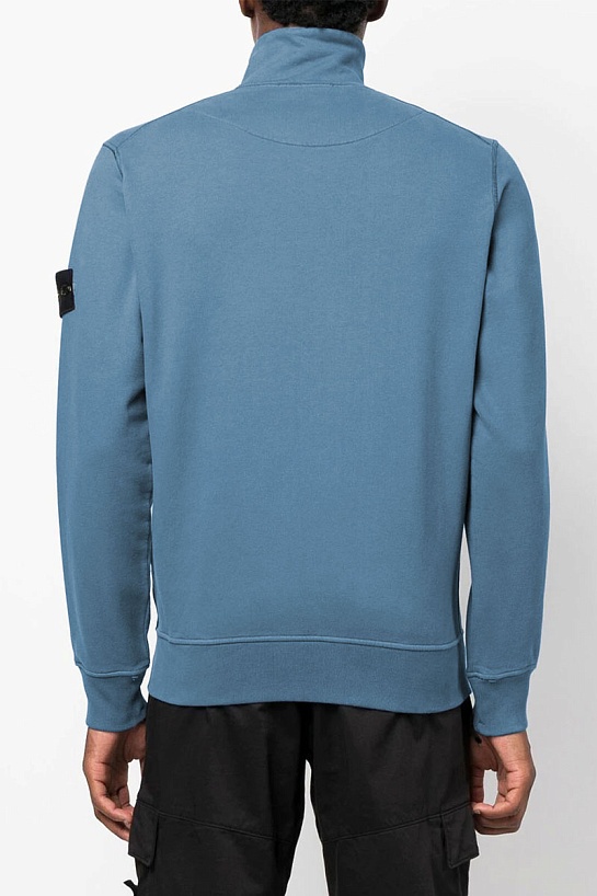 Кофта синего цвета Stone Island Zip-Up Compass-patch
